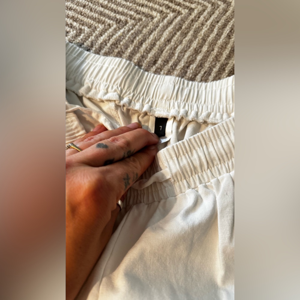 Men's White Casual Pants - Picture 7 of 7